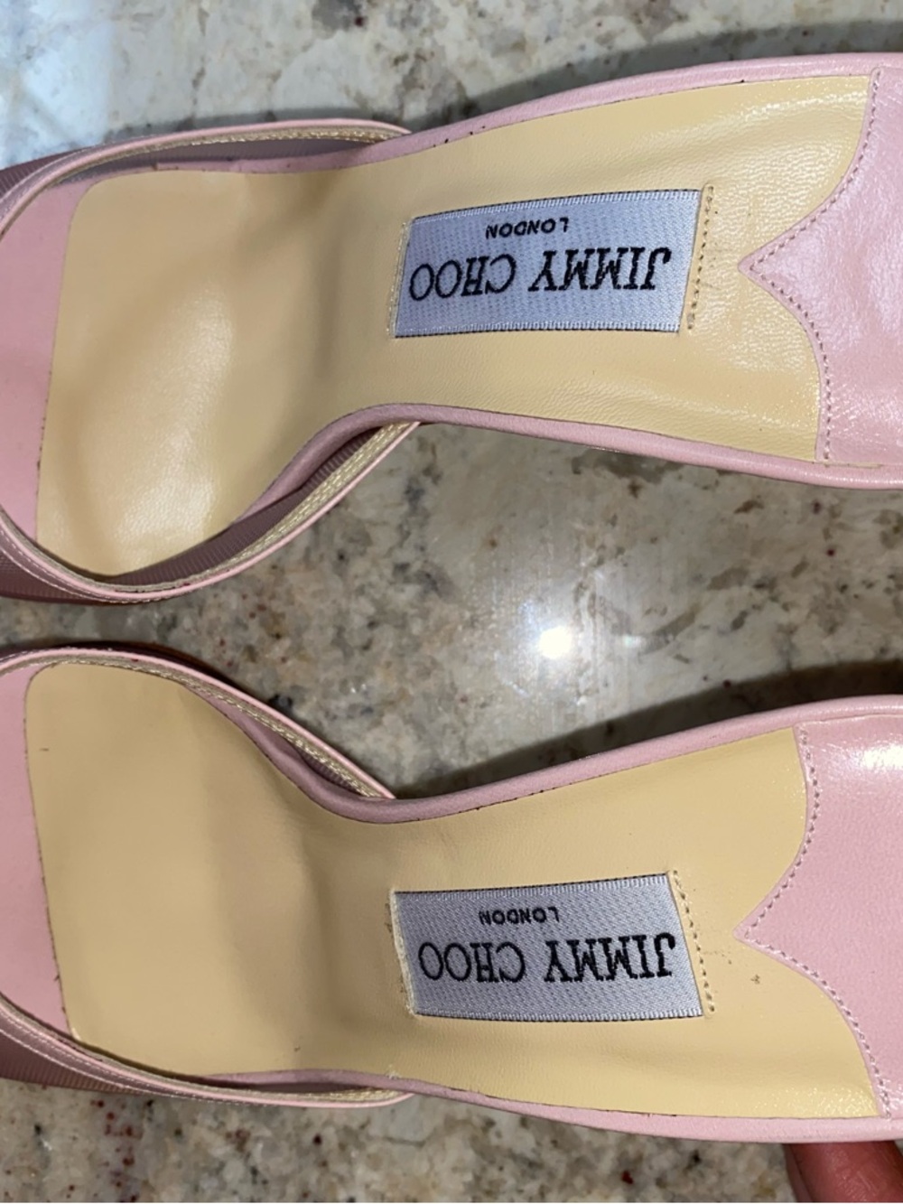 Jimmy Choo Brigitte Pink Mesh Mule Heel EU 38  US 7-7.5 Made in Italy NWOT - Picture 10 of 16